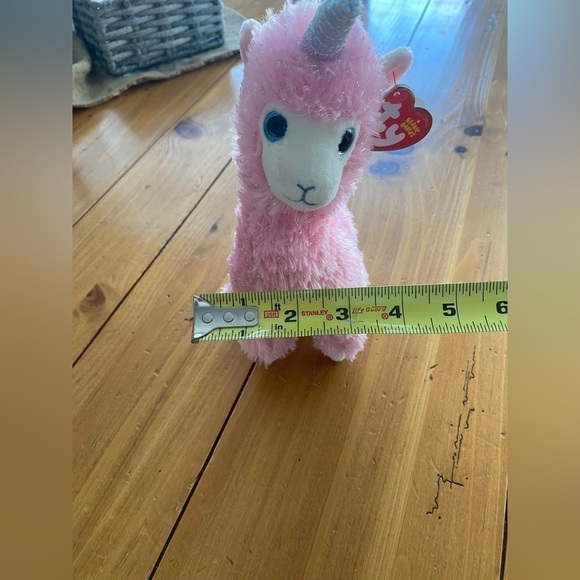 TY Beanie Baby Plush Stuffed Animal LANA the Pink Sparkly Llama Llamacorn NWT - Picture 12 of 13